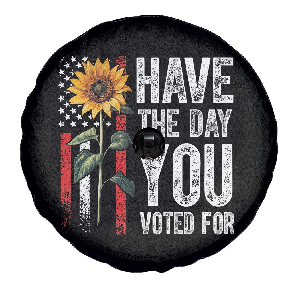 Have The Day You Voted For Spare Tire Cover Vintage American Flag Sunflower TS11 Print Your Wear