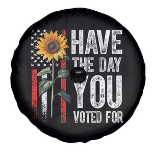 Have The Day You Voted For Spare Tire Cover Vintage American Flag Sunflower TS11 Print Your Wear