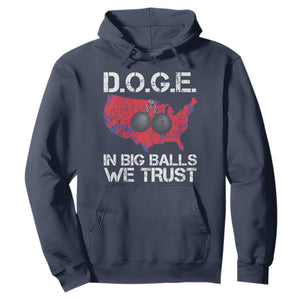 DOGE In Big Balls We Trust 2025 Hoodie Vintage American Map TS11 Navy Print Your Wear