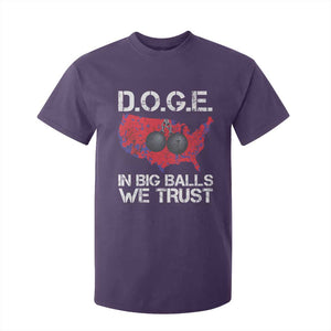 DOGE In Big Balls We Trust 2025 T Shirt For Kid Vintage American Map TS11 Purple Print Your Wear