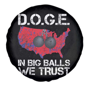 DOGE In Big Balls We Trust 2025 Spare Tire Cover Vintage American Map TS11 Print Your Wear