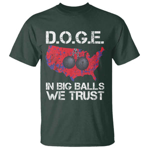 DOGE In Big Balls We Trust 2025 T Shirt Vintage American Map TS11 Dark Forest Green Print Your Wear