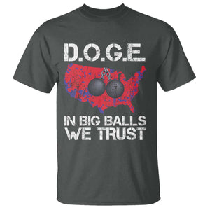 DOGE In Big Balls We Trust 2025 T Shirt Vintage American Map TS11 Dark Heather Print Your Wear