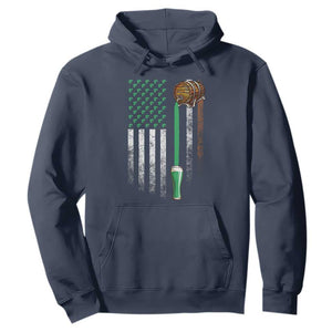 Funny St Patrick's Day Irish Beer Drinking Hoodie Vintage Irish American Flag TS11 Navy Print Your Wear