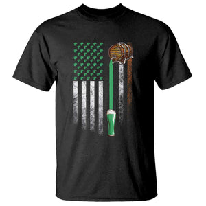 Funny St Patrick's Day Irish Beer Drinking T Shirt Vintage Irish American Flag TS11 Black Print Your Wear
