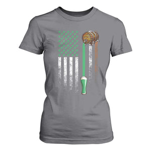 Funny St Patrick's Day Irish Beer Drinking T Shirt For Women Vintage Irish American Flag TS11 Charcoal Print Your Wear