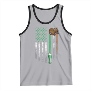Funny St Patrick's Day Irish Beer Drinking Tank Top Vintage Irish American Flag TS11 Athletic Heather Black Print Your Wear