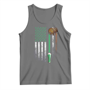 Funny St Patrick's Day Irish Beer Drinking Tank Top Vintage Irish American Flag TS11 Black Heather Print Your Wear