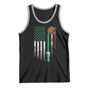 Funny St Patrick's Day Irish Beer Drinking Tank Top Vintage Irish American Flag TS11 Black Athletic Heather Print Your Wear