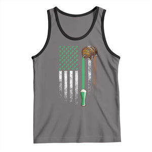 Funny St Patrick's Day Irish Beer Drinking Tank Top Vintage Irish American Flag TS11 Deep Heather Black Print Your Wear