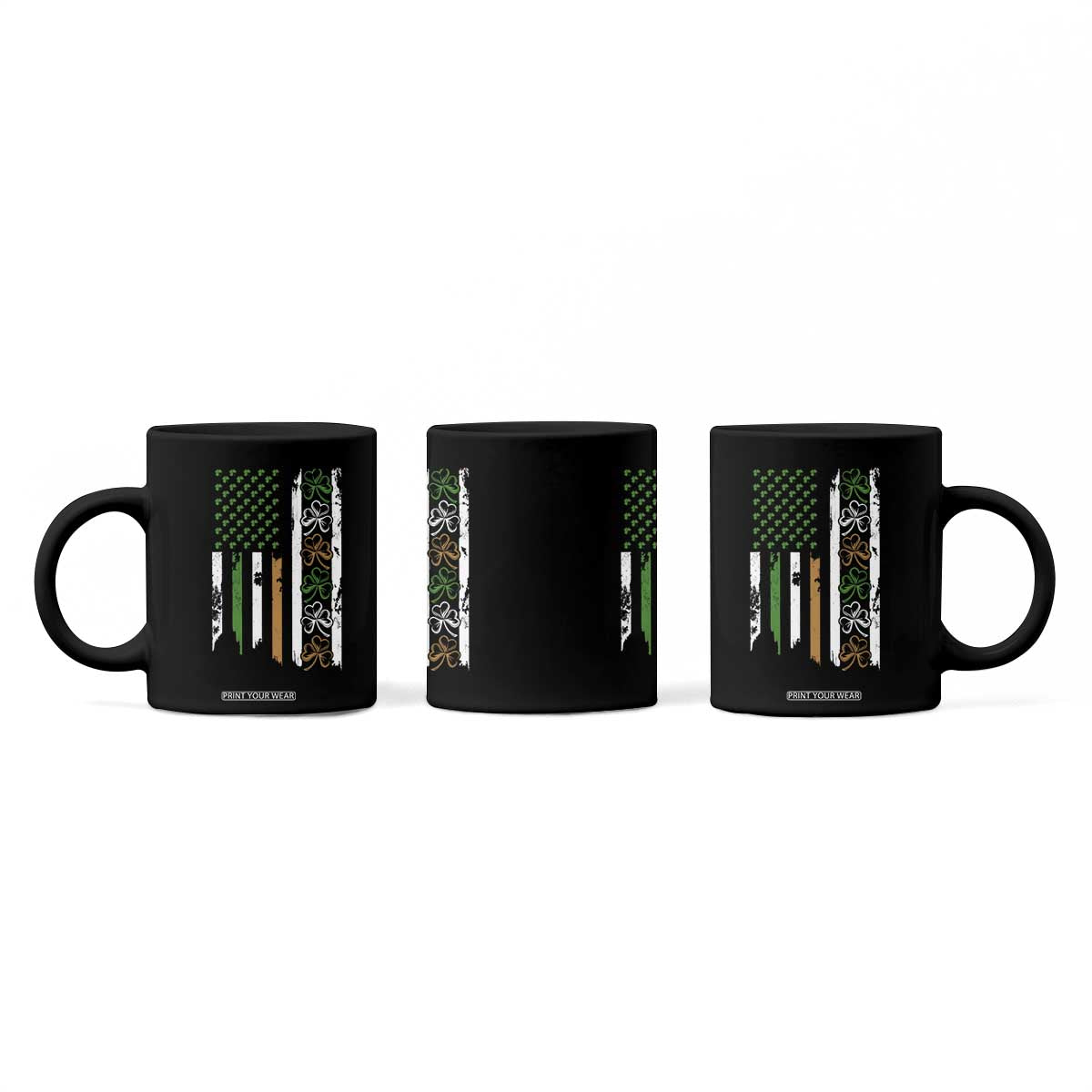 Funny Irish American Vintage Shamrock Flag Coffee Mug TS11 Print Your Wear