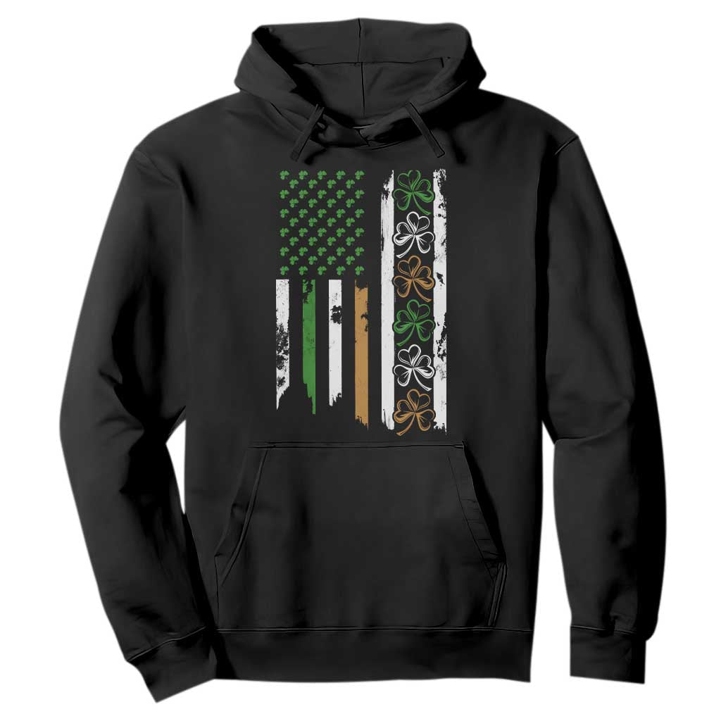 Funny Irish American Vintage Shamrock Flag Hoodie TS11 Black Print Your Wear