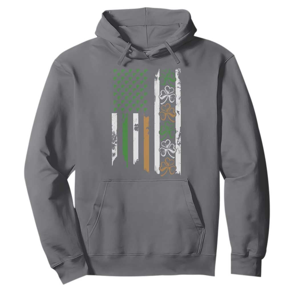 Funny Irish American Vintage Shamrock Flag Hoodie TS11 Charcoal Print Your Wear