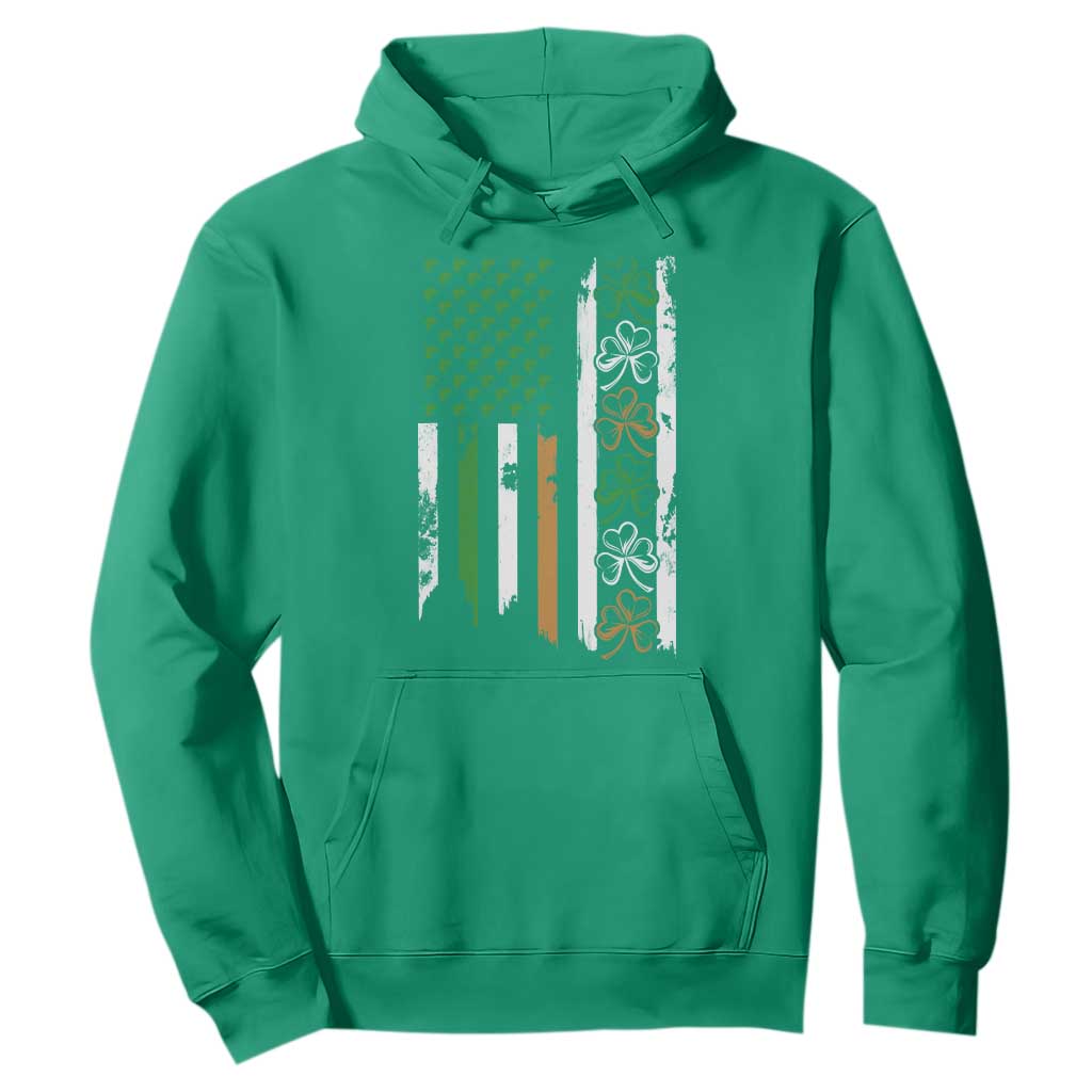 Funny Irish American Vintage Shamrock Flag Hoodie TS11 Irish Green Print Your Wear