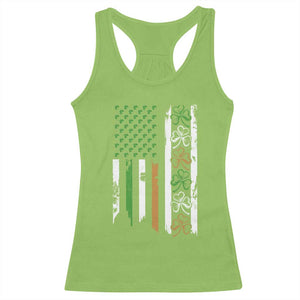 Funny Irish American Vintage Shamrock Flag Racerback Tank Top TS11 Lime Print Your Wear
