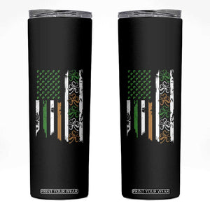 Funny Irish American Vintage Shamrock Flag Skinny Tumbler TS11 Black Print Your Wear