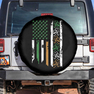 Funny Irish American Vintage Shamrock Flag Spare Tire Cover TS11 No hole Black Print Your Wear
