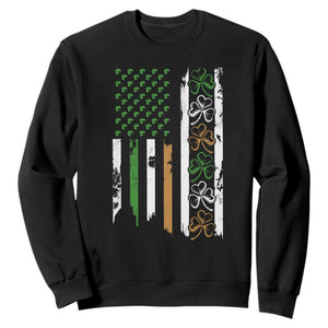 Funny Irish American Vintage Shamrock Flag Sweatshirt TS11 Black Print Your Wear
