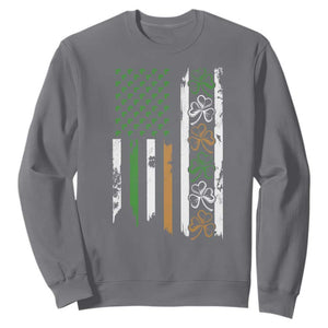 Funny Irish American Vintage Shamrock Flag Sweatshirt TS11 Charcoal Print Your Wear