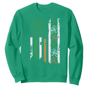 Funny Irish American Vintage Shamrock Flag Sweatshirt TS11 Irish Green Print Your Wear