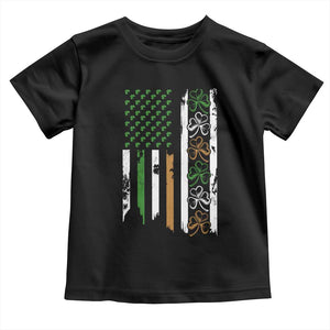 Funny Irish American Vintage Shamrock Flag Toddler T Shirt TS11 Black Print Your Wear