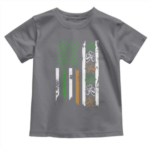 Funny Irish American Vintage Shamrock Flag Toddler T Shirt TS11 Charcoal Print Your Wear
