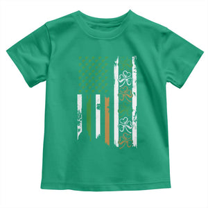 Funny Irish American Vintage Shamrock Flag Toddler T Shirt TS11 Irish Green Print Your Wear