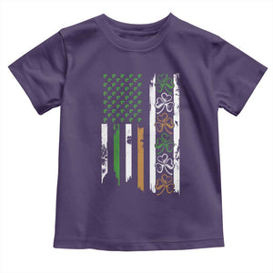 Funny Irish American Vintage Shamrock Flag Toddler T Shirt TS11 Purple Print Your Wear