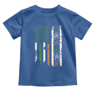 Funny Irish American Vintage Shamrock Flag Toddler T Shirt TS11 Royal Blue Print Your Wear