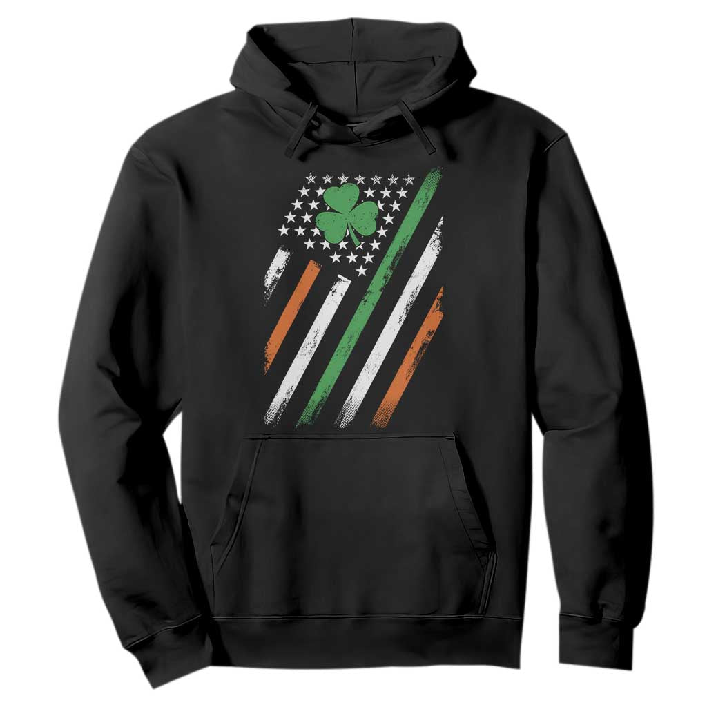 Funny Irish American Flag Shamrock Hoodie TS11 Black Print Your Wear