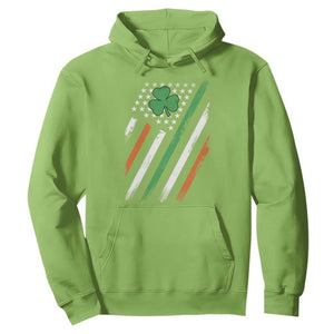 Funny Irish American Flag Shamrock Hoodie TS11 Lime Print Your Wear