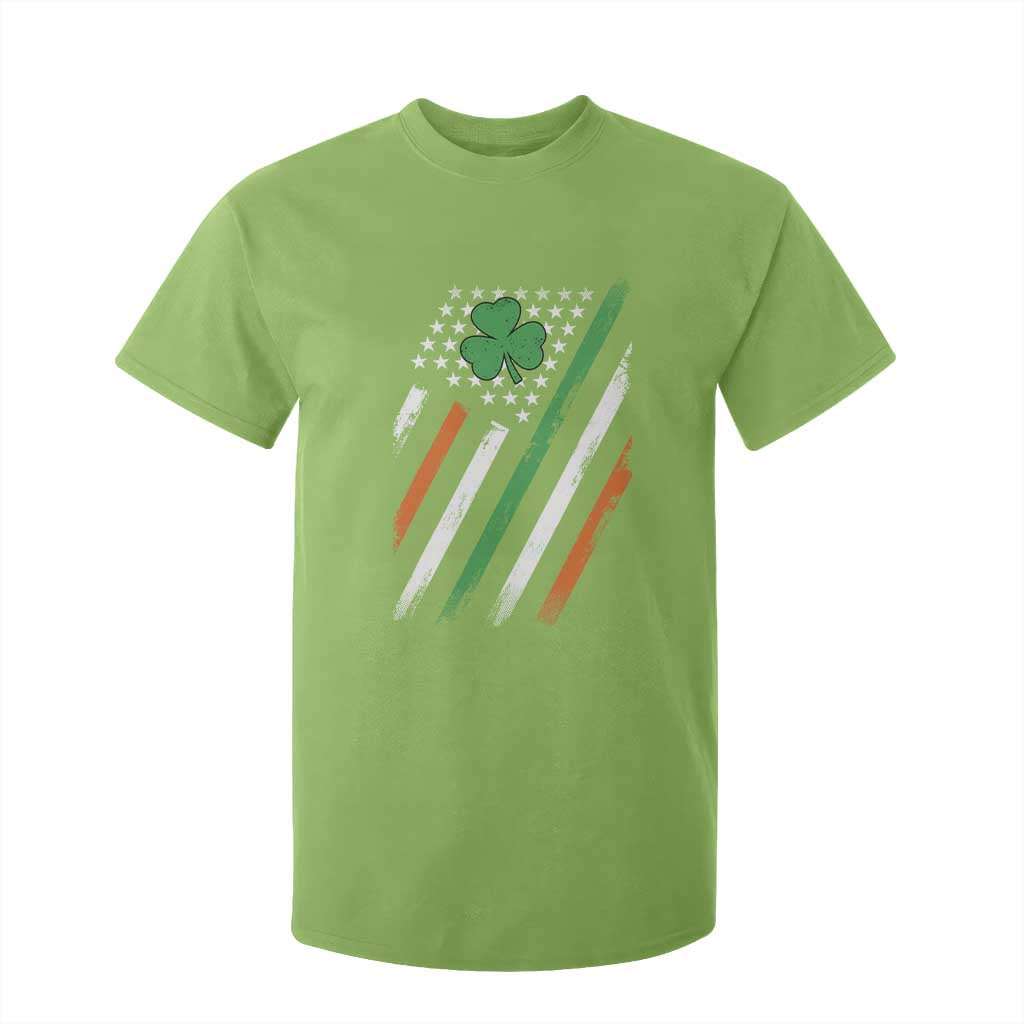 Funny Irish American Flag Shamrock T Shirt For Kid TS11 Lime Print Your Wear