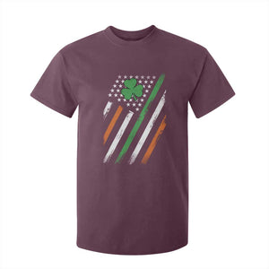 Funny Irish American Flag Shamrock T Shirt For Kid TS11 Maroon Print Your Wear