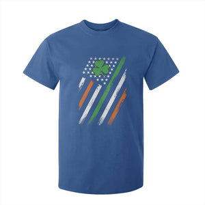 Funny Irish American Flag Shamrock T Shirt For Kid TS11 Royal Blue Print Your Wear