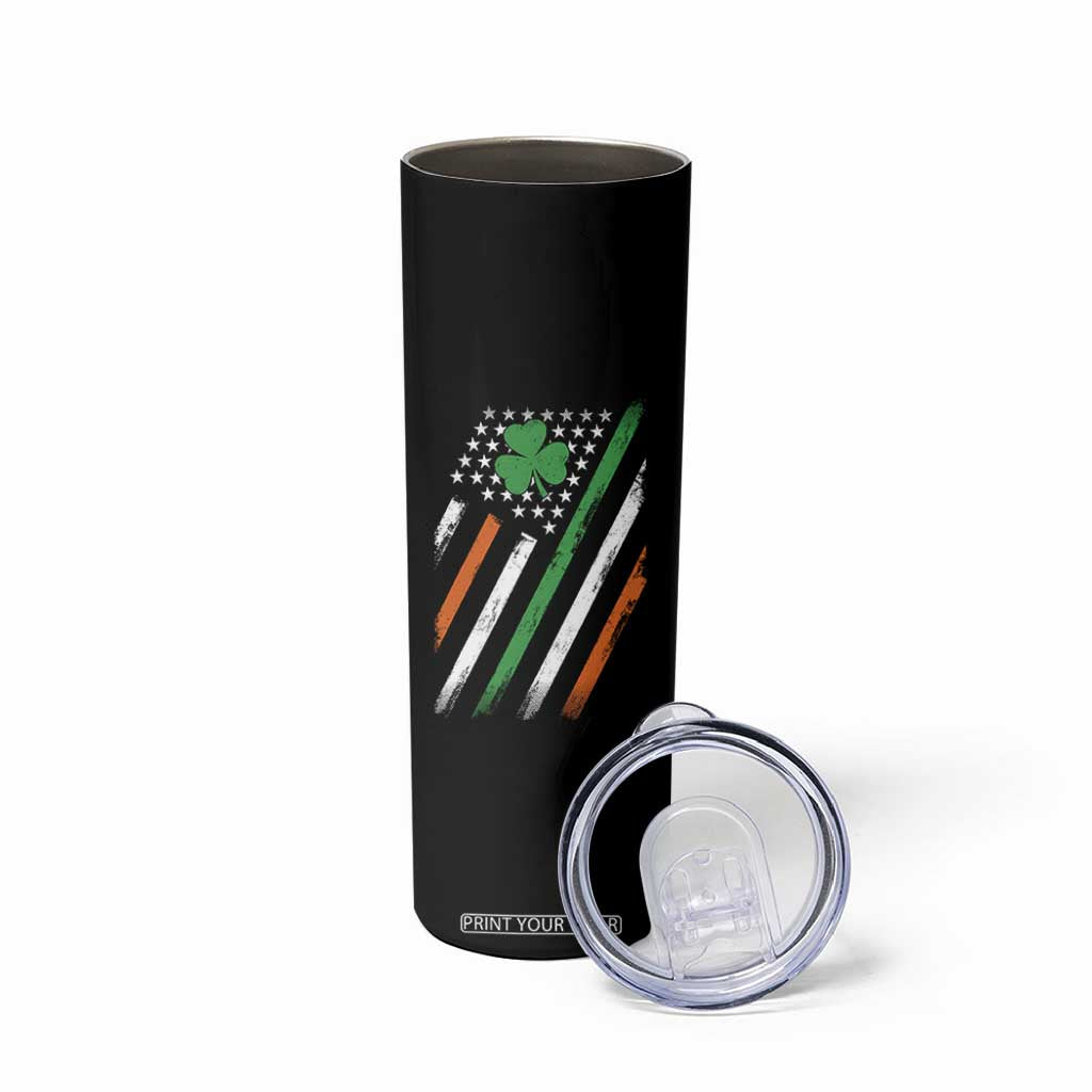 Funny Irish American Flag Shamrock Skinny Tumbler TS11 Print Your Wear