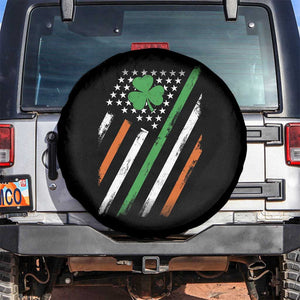 Funny Irish American Flag Shamrock Spare Tire Cover TS11 No hole Black Print Your Wear