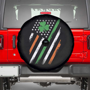 Funny Irish American Flag Shamrock Spare Tire Cover TS11 Black Print Your Wear