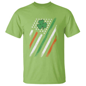 Funny Irish American Flag Shamrock T Shirt TS11 Lime Print Your Wear