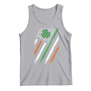 Funny Irish American Flag Shamrock Tank Top TS11 Athletic Heather Print Your Wear
