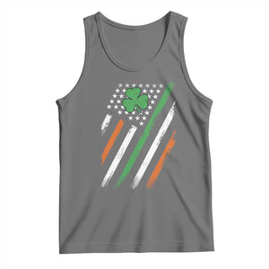 Funny Irish American Flag Shamrock Tank Top TS11 Black Heather Print Your Wear