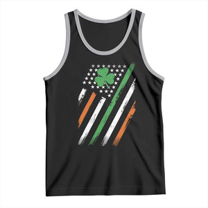 Funny Irish American Flag Shamrock Tank Top TS11 Black Athletic Heather Print Your Wear
