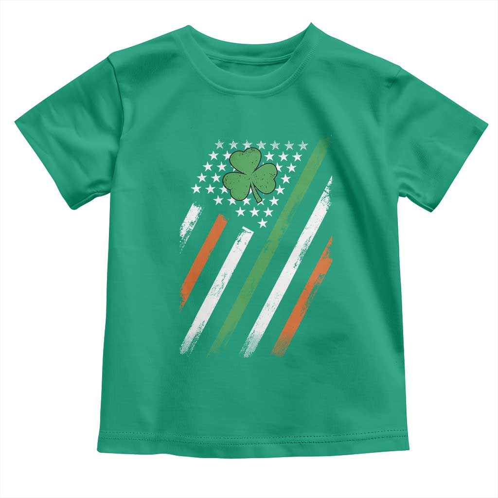 Funny Irish American Flag Shamrock Toddler T Shirt TS11 Irish Green Print Your Wear
