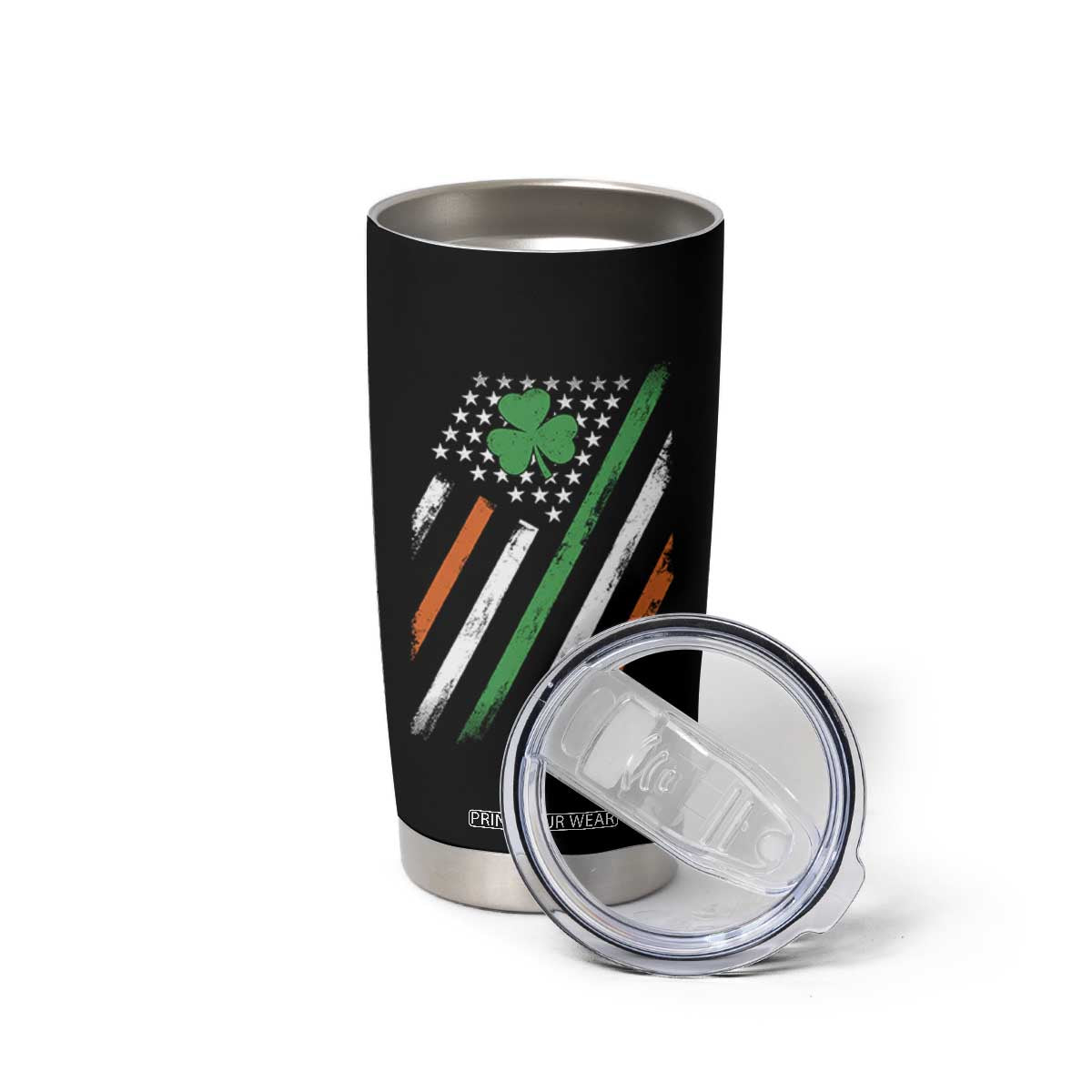 Funny Irish American Flag Shamrock Tumbler Cup TS11 Print Your Wear