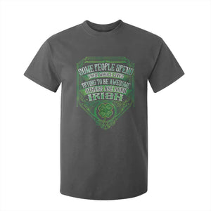 Funny Irish Pride T Shirt For Kid Some People Spend Their Whole Lives Trying To Be Awesome Others Are Born Irish TS11 Dark Heather Print Your Wear
