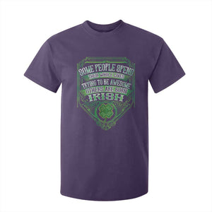 Funny Irish Pride T Shirt For Kid Some People Spend Their Whole Lives Trying To Be Awesome Others Are Born Irish TS11 Purple Print Your Wear