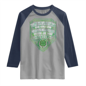 Funny Irish Pride Raglan Shirt Some People Spend Their Whole Lives Trying To Be Awesome Others Are Born Irish TS11 Sport Gray Navy Print Your Wear