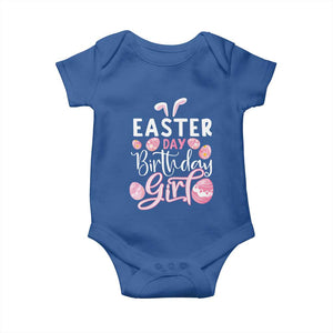 Funny Easter Day Birthday Girl Baby Onesie Born On Easter Day Eggs TS11 Royal Blue Print Your Wear