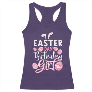 Funny Easter Day Birthday Girl Racerback Tank Top Born On Easter Day Eggs TS11 Purple Print Your Wear