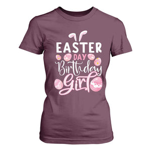 Funny Easter Day Birthday Girl T Shirt For Women Born On Easter Day Eggs TS11 Maroon Print Your Wear