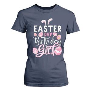 Funny Easter Day Birthday Girl T Shirt For Women Born On Easter Day Eggs TS11 Navy Print Your Wear